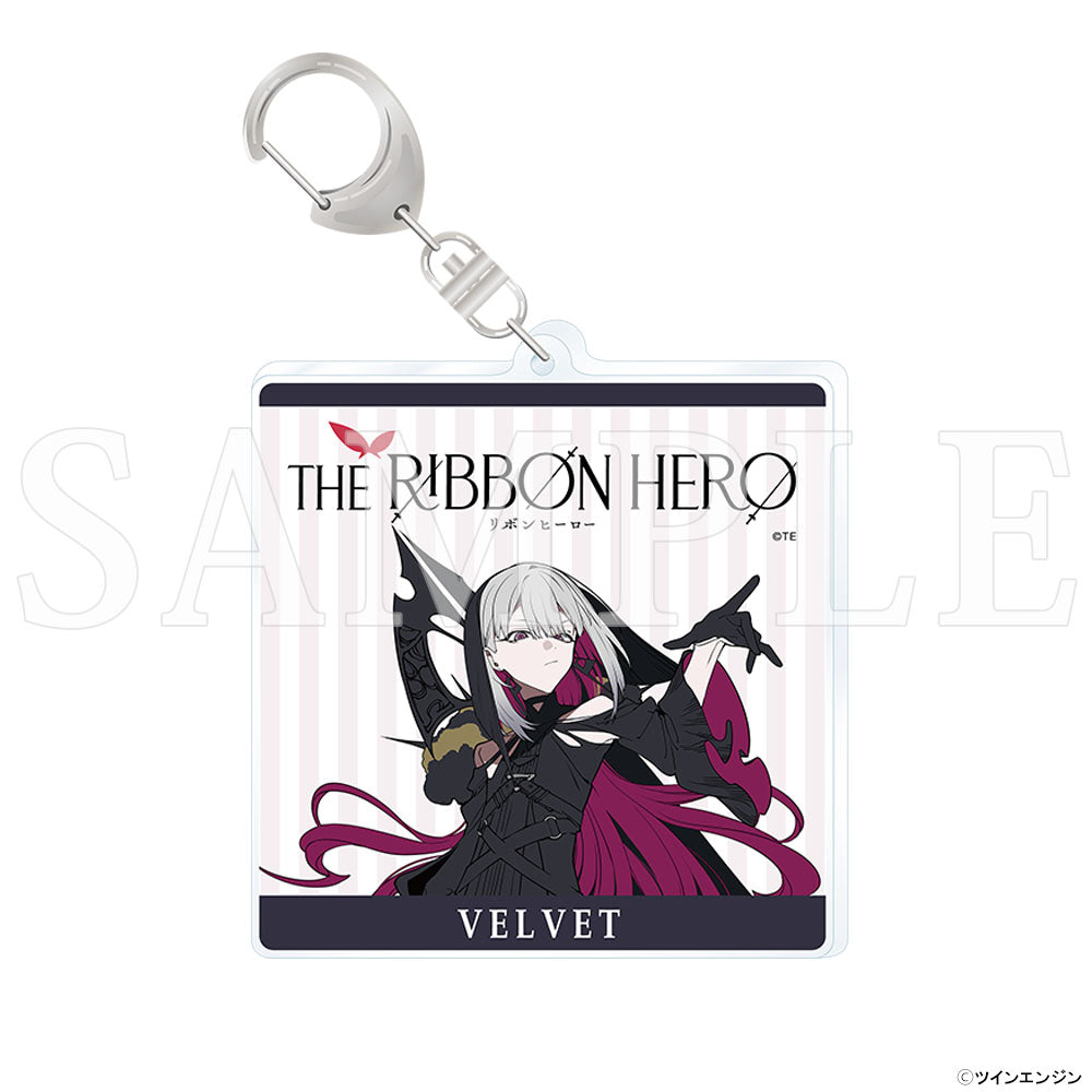 『THE RIBBON HERO リボンヒーロー』アクリルキーホルダー ベルベット