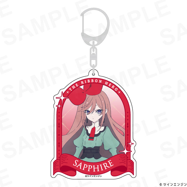 【予約商品】『THE RIBBON HERO リボンヒーロー』 アクリルキーホルダー サファイア（私服）