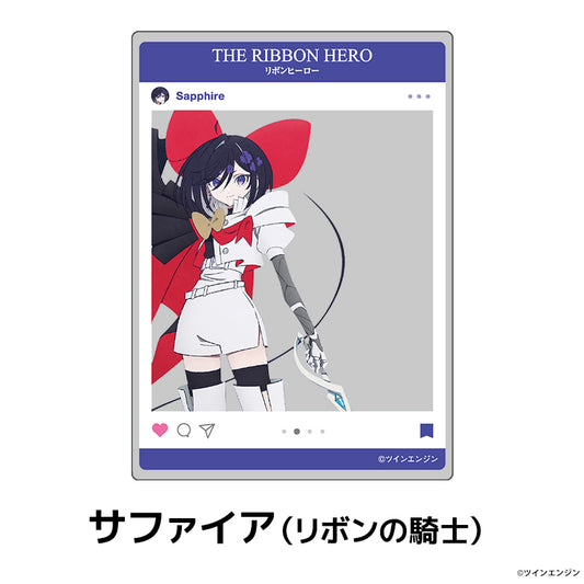 【予約商品】『THE RIBBON HERO リボンヒーロー』 SNS風クリアカード サファイア（リボンの騎士）