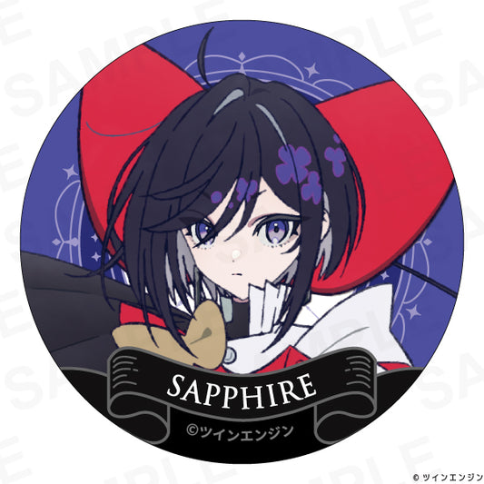 【予約商品】『THE RIBBON HERO リボンヒーロー』 缶バッジ サファイア（リボンの騎士）