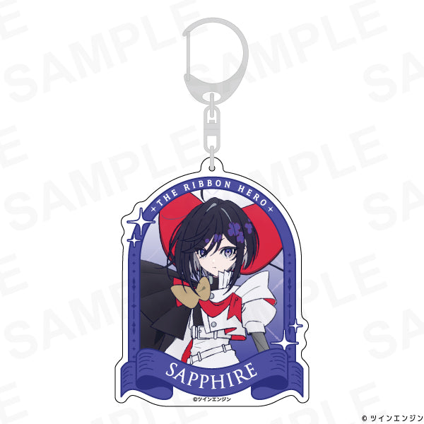 【予約商品】『THE RIBBON HERO リボンヒーロー』 アクリルキーホルダー サファイア（リボンの騎士）